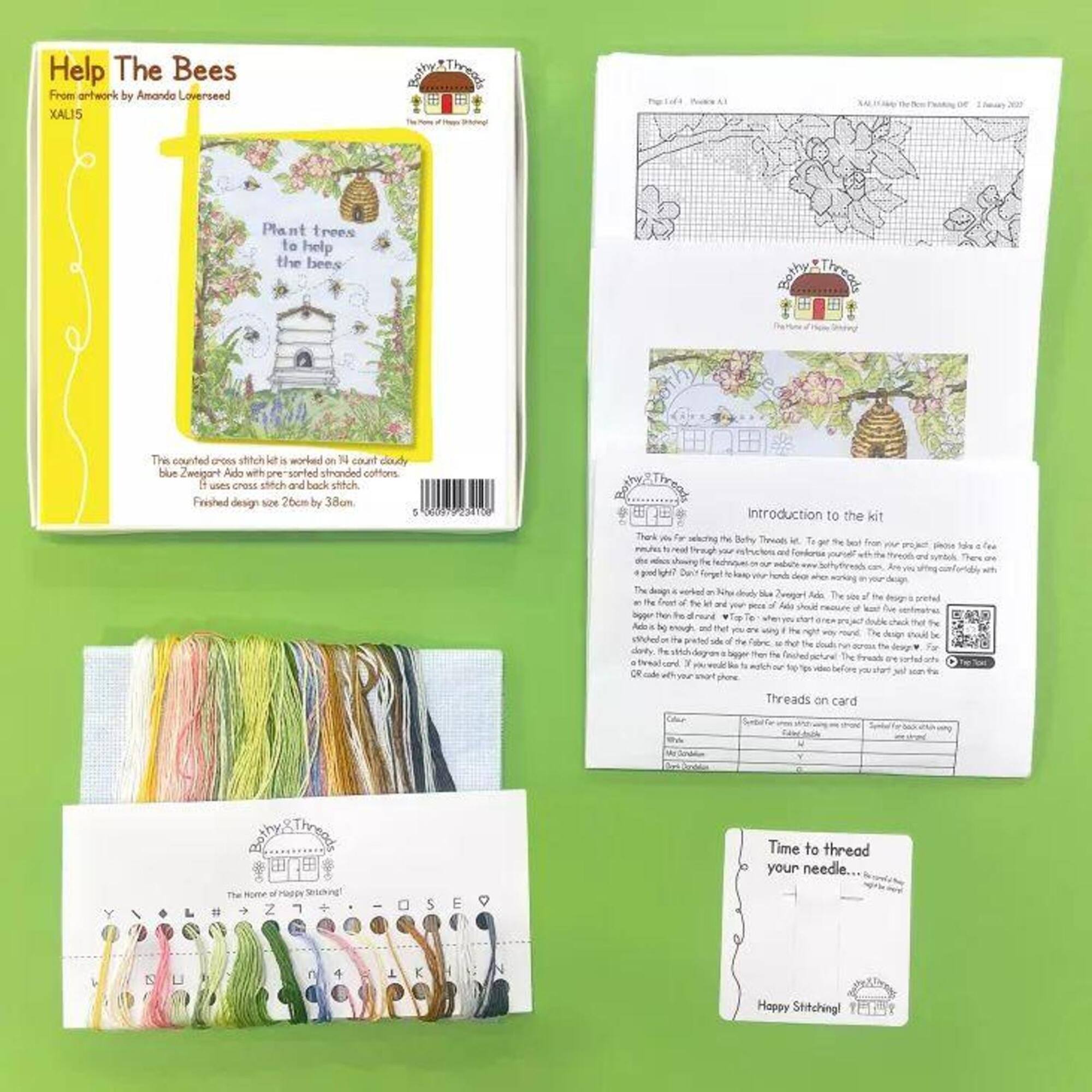 Bothy Threads Help The Bees Counted Cross Stitch Kit